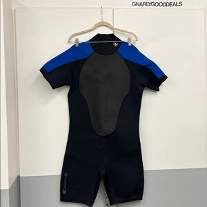 Men’s XXL Aqua Lung Sport Plunge 3 Blue Black Wetsuit Short Sleeve Swim Surf